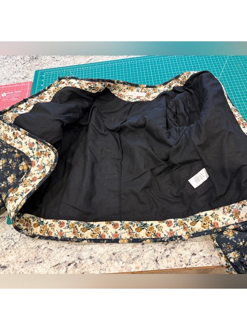 Karlie Quilted Jacket Corduroy Floral Boho Cottagecore Jacket Size M - Picture 5 of 10